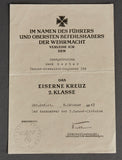 Three Award Document Grouping for Army Panzer Grenadier Senior Corporal