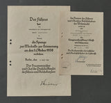Two Award Documents for SS General Rudolf Querner