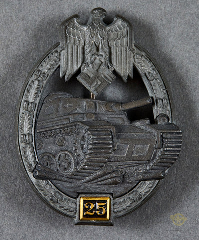 German WWII Tank Assault Badge 25 Days Engagement by Gustav Brehmer