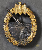 WWII German Kriegsmarine Coastal Artillery Badge by S.H.u.Co