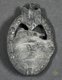 German WWII Panzer Badge in Silver