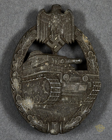 German WWII Panzer Assault Badge in Bronze