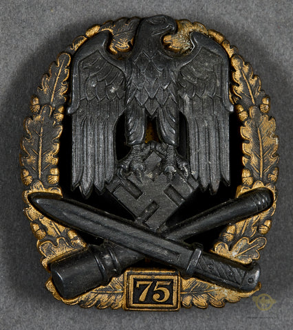 German WWII 75 Day Engagement General Assault Badge by JFS