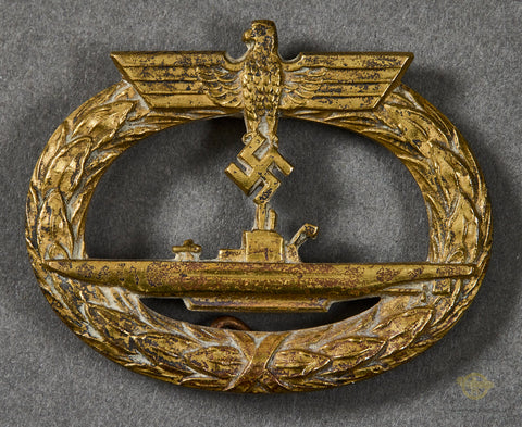 WWII German U-Boat War Badge (U-Boot Kriegabzeichen) by  Schwerin