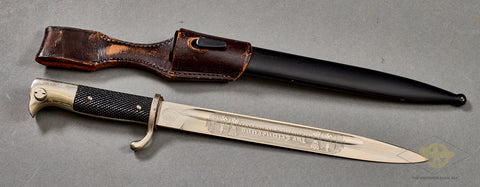 German WWII Engraved Long Model Dress Bayonet w/Engraved Blade by Holler***STILL AVAILABLE***