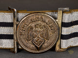 German WWII Hitler Youth Leader Brocade Belt and Buckle