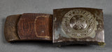 German WWII Army (Heer) Combat Buckle w/Leather Tab