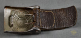 German WWII Army (Heer) Combat Buckle w/Leather Tab