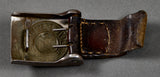 German WWII Army Combat Buckle w/Leather Tab