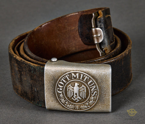German WWII Army Belt and Buckle Set
