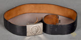 German WWII Hitler Youth Black Patent Leather Belt and Buckle Set