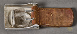 German WWII Luftwaffe Buckle w/ Leather Tab