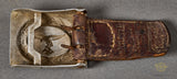 German WWII Rare Early Luftwaffe Droop Tail Belt Buckle w/Leather Tab
