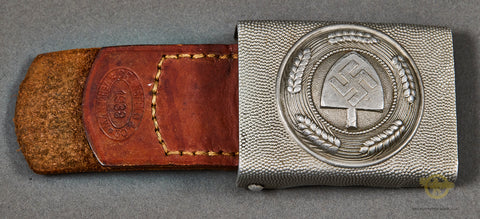 German WWII RAD EM Aluminum Buckle w/Tab