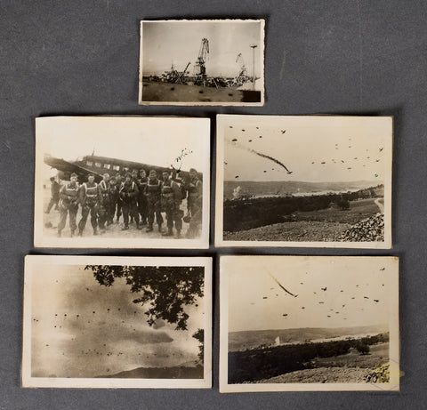 Veteran Bring Back German WWII Lot of 4 Postcards and 1 Photo from Battle of Crete