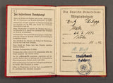 German WWII DAF Membership Book