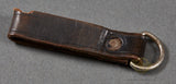 German WWII D-Ring for a Dagger or Sword w/Nickel Plated D-Ring and Black Leather Strap