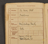 German WWII Deutsches Reich Arbeitbuch