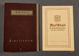 German WWII Early Deutsches Reich Arbeitbuch