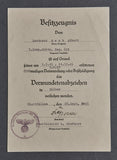 WWII German DAK Cuff Title and Document Grouping