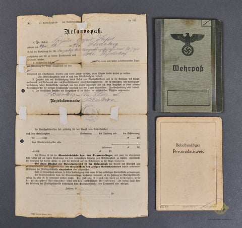 WWII German Wehrpass with Additional Documents