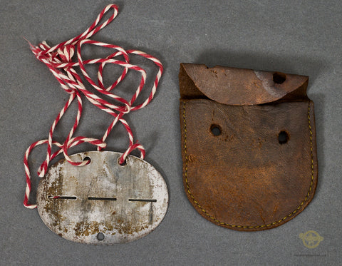German WWII Dog Tag Holder with Blank Tag