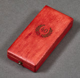Cased German WWII 40-Year Long Service Badge in Gold
