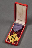 Cased German WWII 40-Year Long Service Badge in Gold