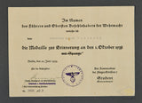 Paratrooper Award Document Grouping to Feldwebel (Sergeant) August Potowski