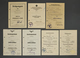 Paratrooper Award Document Grouping to Wilhelm Grossmann