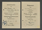 Paratrooper Award Document Grouping to Wilhelm Grossmann
