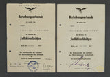 Paratrooper Award Document Grouping to Wilhelm Grossmann