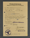Paratrooper Award Document Grouping to Wilhelm Grossmann