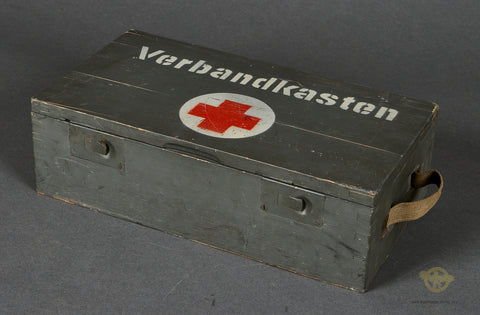 German WWII Verbandkasten Wooden First Aid Box