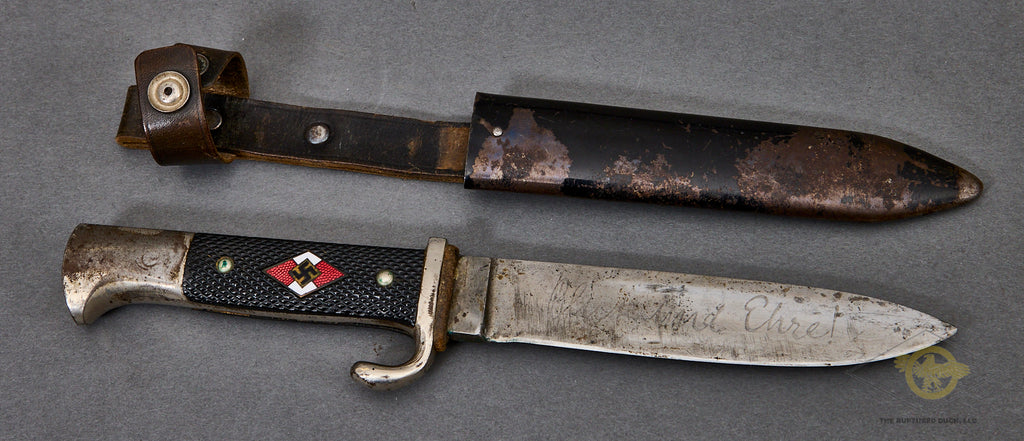 German WWII Hitler Youth Knife by Schüttelhöfer w/Motto***STILL
