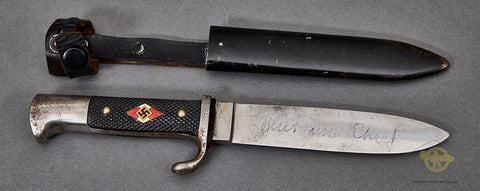 German WWII Hitler Youth Knife by Hartkopf & Co w/Motto***STILL AVAILABLE***