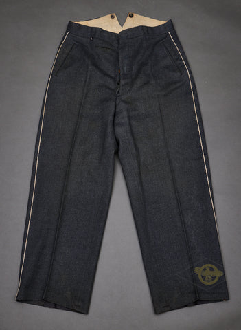 WWII German Luftwaffe Officer Straight Legged Trousers