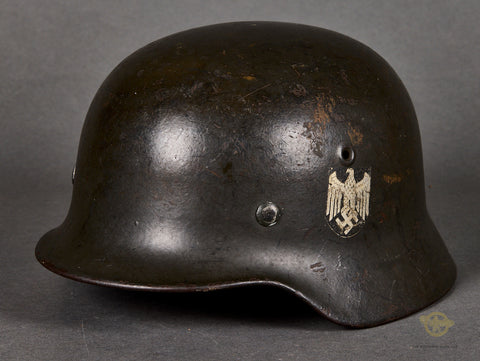 WWII German Model 1940 Single Decal Army Helmet