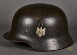 WWII German Model 1940 Single Decal Army Helmet