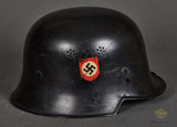 Third Reich Model 1934 Fire Police Double Decal Helmet