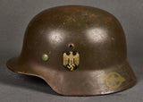WWII German Army Model 1935 Double Decal Helmet
