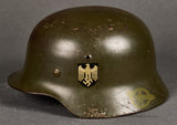 WWII German Army Model 1935 Double Decal Helmet