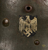 German Model 1916 Transitional WWII Army Single Decal Helmet