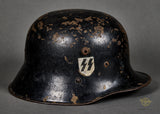 Allgemeine SS Model 1916/7 Double Decal Helmet, Direct Veteran Family Acquisition