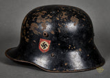 Allgemeine SS Model 1916/7 Double Decal Helmet, Direct Veteran Family Acquisition