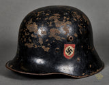 Allgemeine SS Model 1916/7 Double Decal Helmet, Direct Veteran Family Acquisition