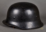 Late Production Third Reich Fire Police M-34 Style Helmet