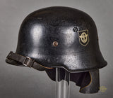 Third Reich Fire Police Model 1934 Helmet with Neck Flap