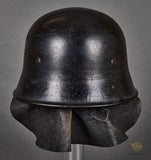 Third Reich Fire Police Model 1934 Helmet with Neck Flap