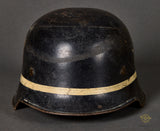 Fire Police Model 1934 Helmet with Luftwaffe Decal